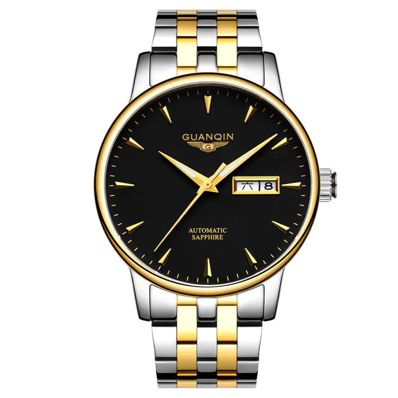 Men's Waterproof Automatic Mechanical Watch with Steel Band