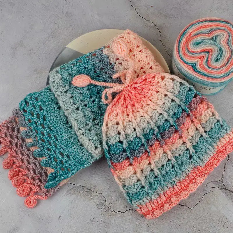 Gradient Rainbow Cotton Yarn for Knitting and Crochet