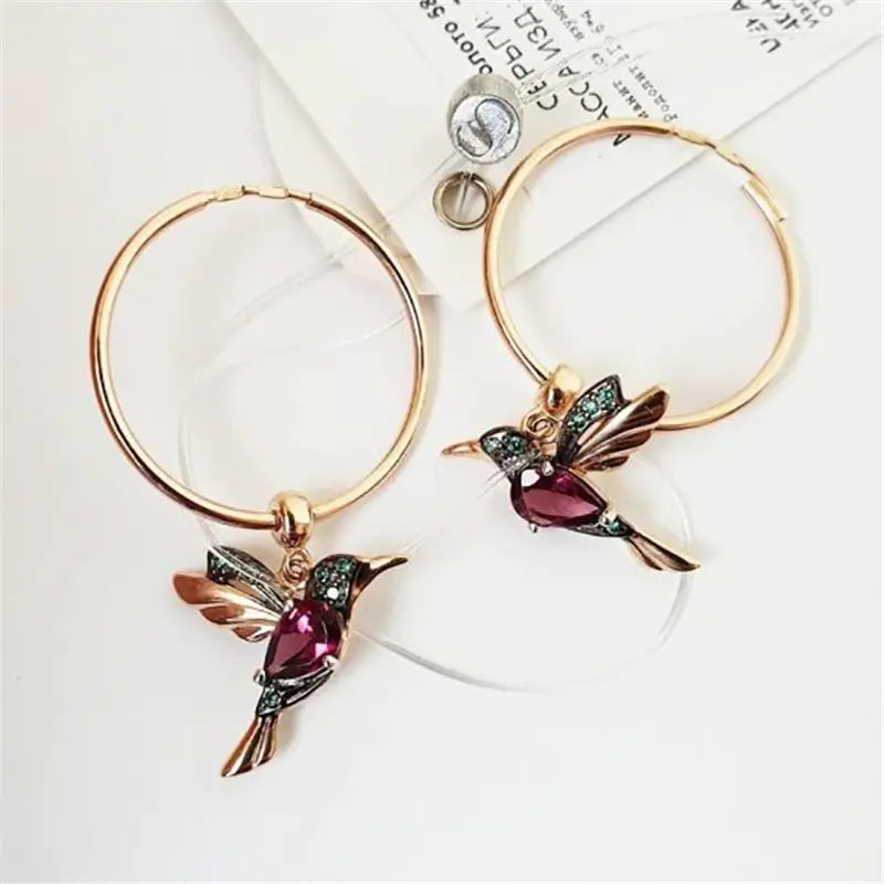 Hummingbird Earrings – Kleurrijke Elegantie met Natuurlijke Inspiratie