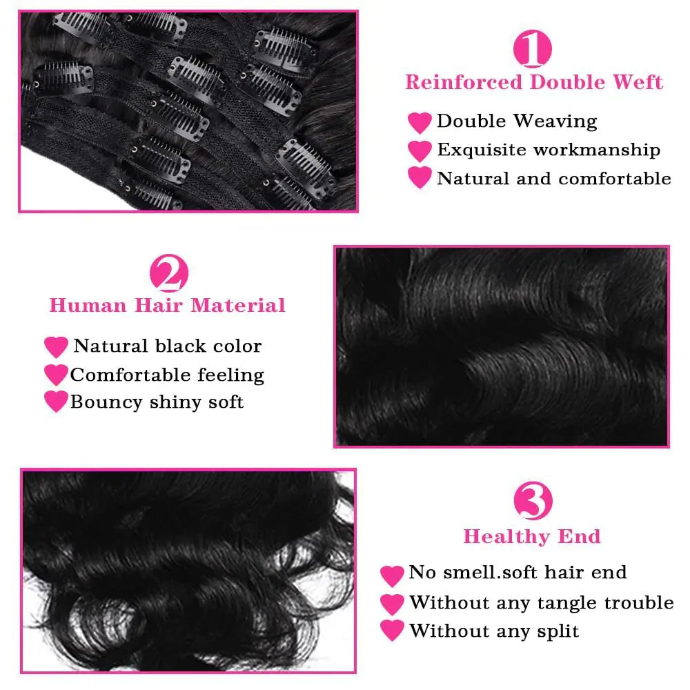 Natural Black Human Hair Extensions