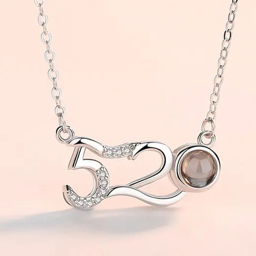 100 Languages "I Love You" Projection Necklace