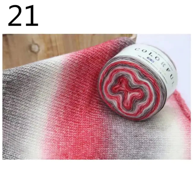 Gradient Rainbow Cotton Yarn for Knitting and Crochet