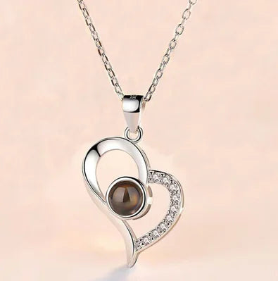 100 Languages "I Love You" Projection Necklace