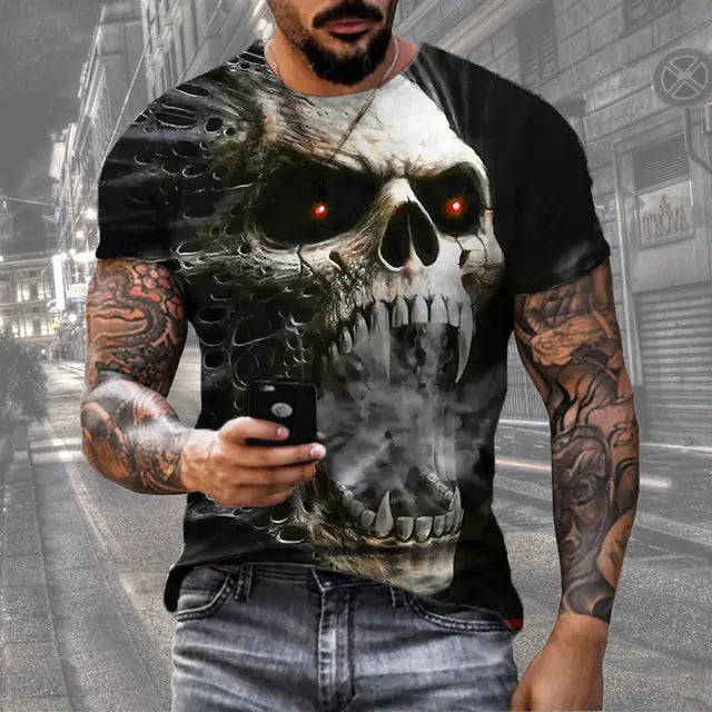 3D Printed Casual Men's T-Shirt - Everyday Scene
