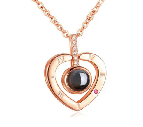 100 Languages "I Love You" Projection Necklace