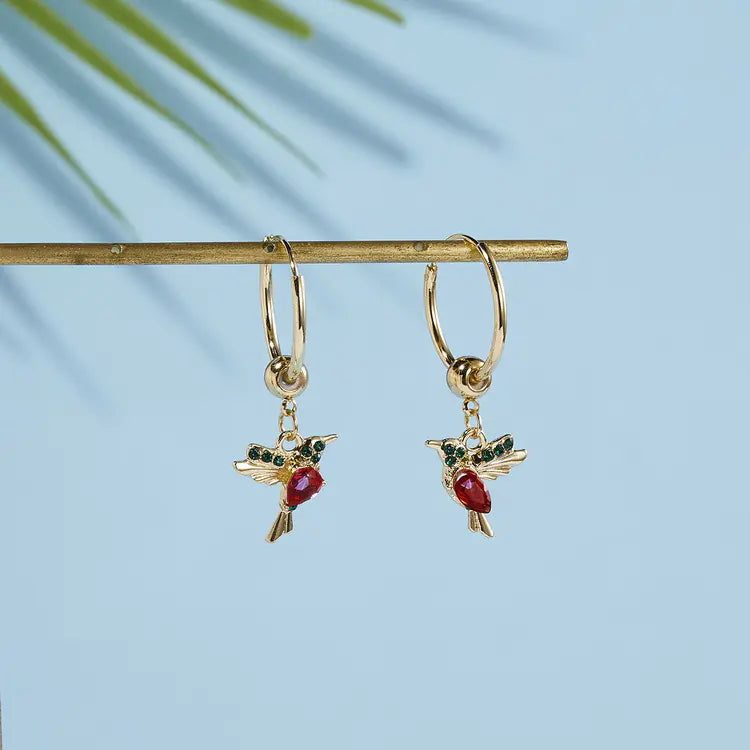 Hummingbird Earrings – Kleurrijke Elegantie met Natuurlijke Inspiratie