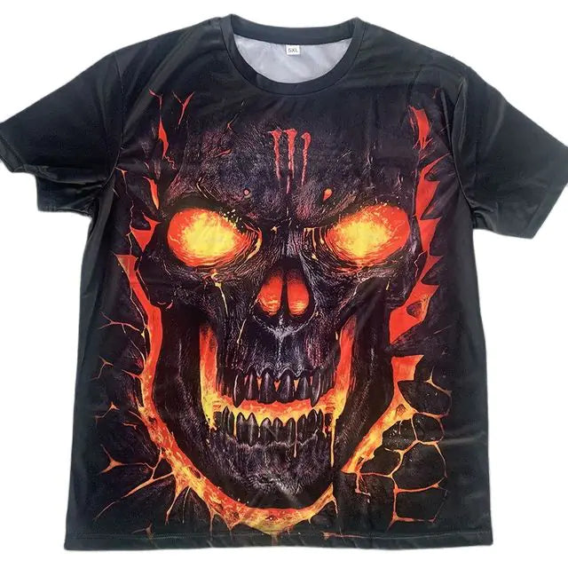 3D-gedrucktes Freizeit-T-Shirt – Alledaagse Scene in Stijl