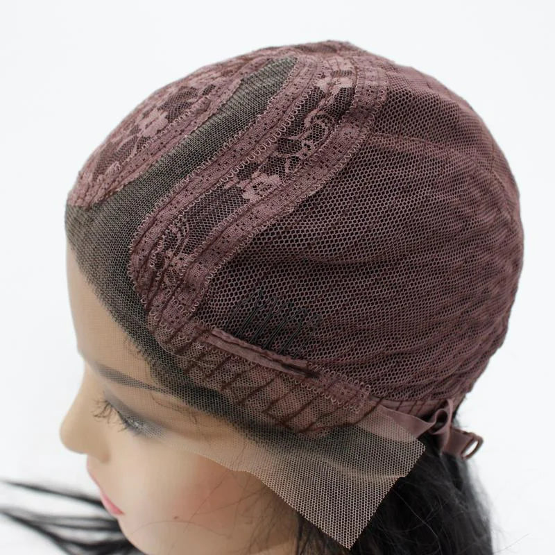 Zwarte Korte Rechte Lace Pruik – Natürlicher Look & Komfort