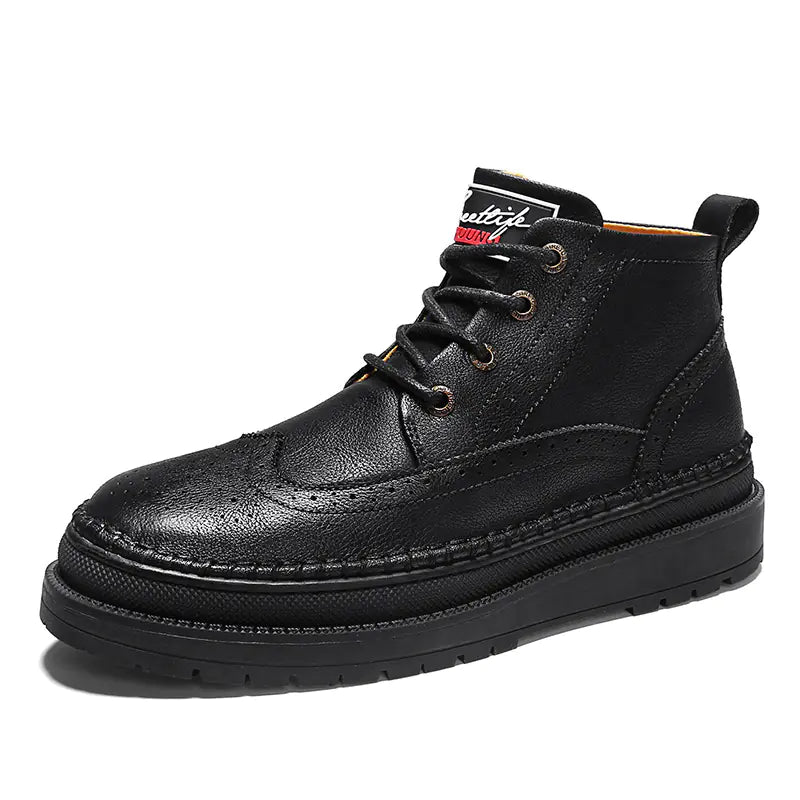 Men's High-Top Casual Leather Martin Boots (New Style)