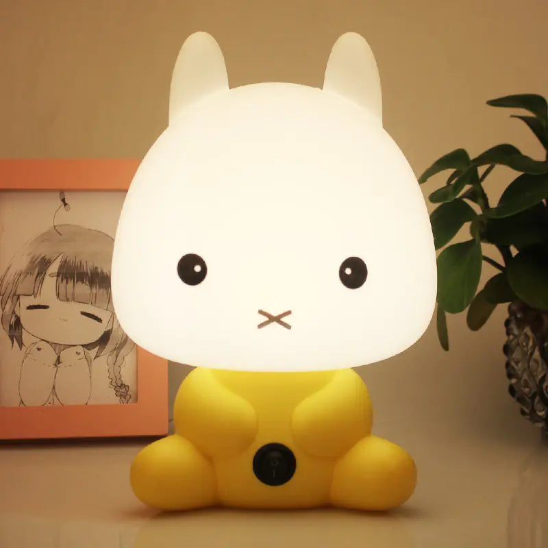 Cartoon Table Lamp, Eye-Caring Panda and Rabbit Light