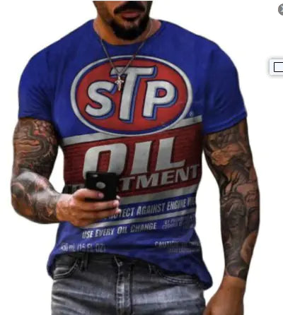 Men's Casual Summer Eagle 3D Printed T-Shirt