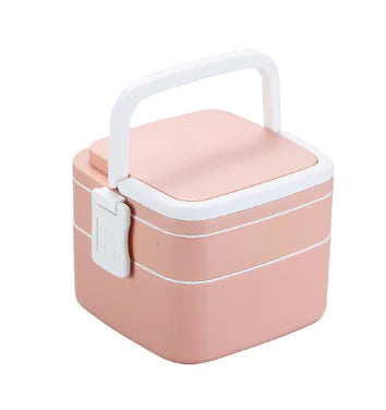 Portable Double-Layer Food Storage Container - FkriTigrinya