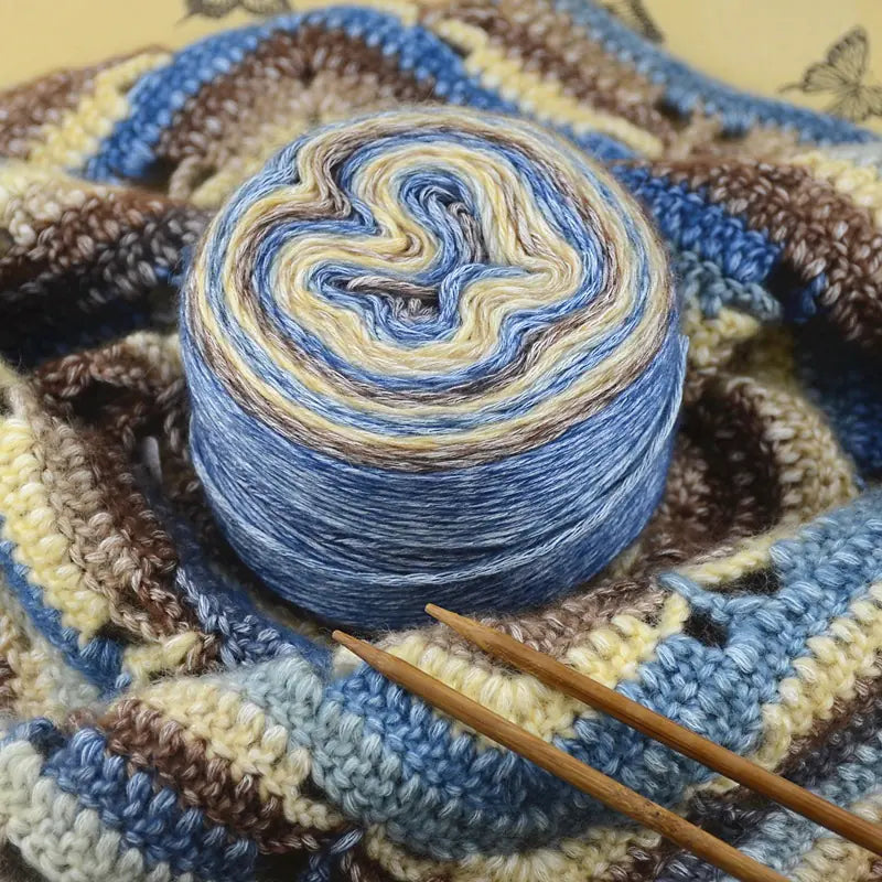 Gradient Rainbow Cotton Yarn for Knitting and Crochet