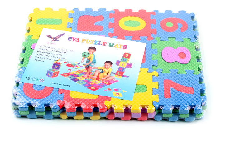 Cartoon Alphabet and Number Crawling Puzzle