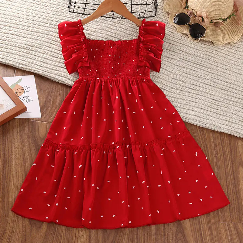Korean Children's Short-sleeved Princess Skirt 120cm to 160cm,