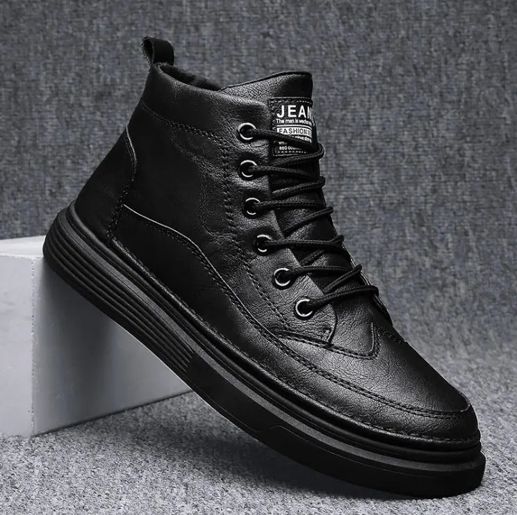 Men's High-Top Casual Leather Martin Boots (New Style)