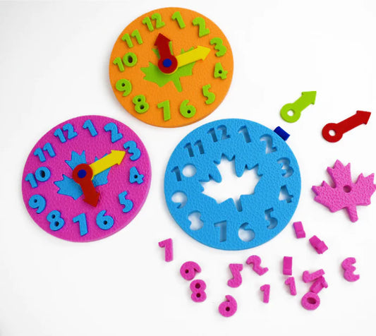 EVA Clock Puzzle Blocks for Time Learning (Gift Set) - FkriTigrinya