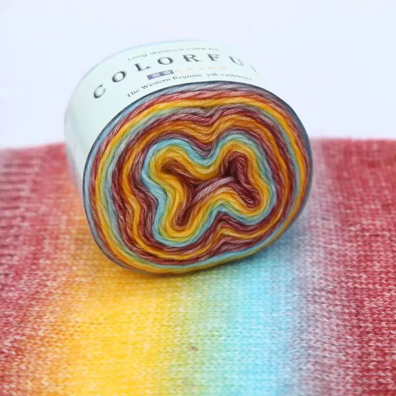 Gradient Rainbow Cotton Yarn for Knitting and Crochet