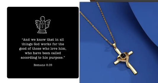 "I Love You in 100 Languages Projection Necklace (One)" 41cm to 50cm, Gold, Silver, and a lovely Rose Gold