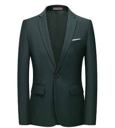 Men's Casual Blazer - Slim Fit Business Jacket (One Piece) sizes ranging from S to 3XL