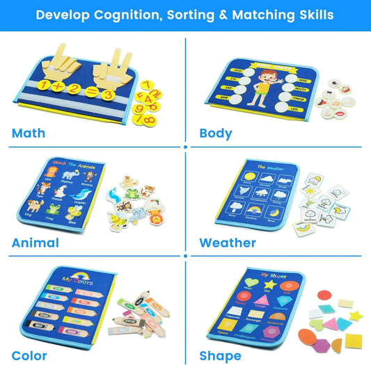 Felt Busy Board Montessori Learning Toy
