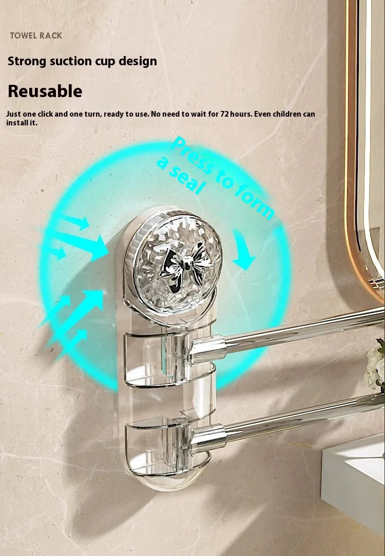 Punch-Free Rotating Towel Rack