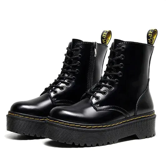 Lace-Up Motorcycle Boots 100% leather