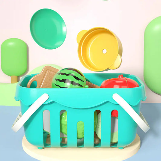 Qieqiele Toy Fruits and Vegetables Kitchen Play Set - FkriTigrinya