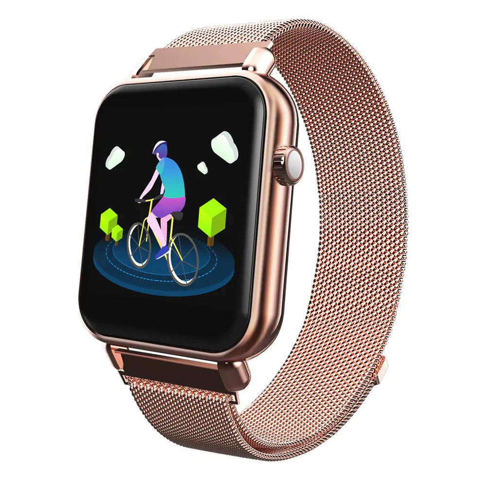 Smart Watch with Heart Rate, Bluetooth, and Metal Band