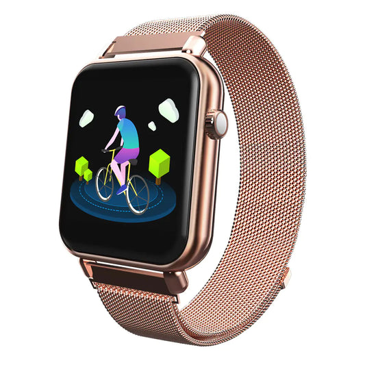 Smart Watch with Heart Rate, Bluetooth, and Metal Band