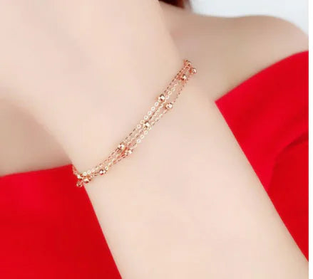 925 Sterling Silver Double Layer Minimalist Bracelet