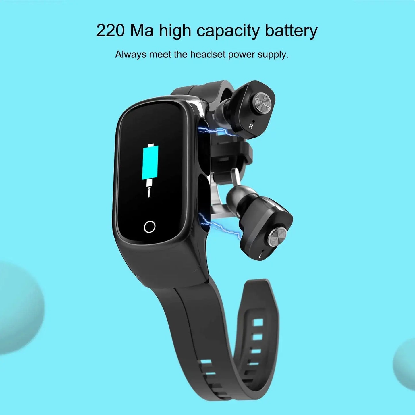 2-In-1 Smart Watch & Earbuds Fitness True Wireless Combo for men and women