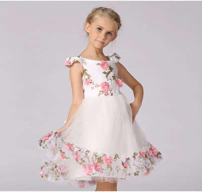 Flower Girl Fairy Dress - Children's Wedding Princess Gown sizes ranging from 100 to 150cm