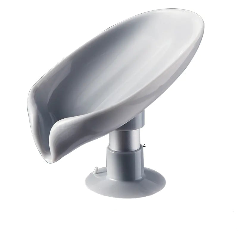Creative Leaf-Shaped Soap Holder with Suction Stand