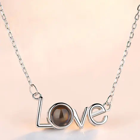 100 Languages "I Love You" Projection Necklace