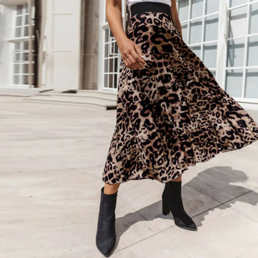 Sexy A-Linien-Minirock mit Leopardenmuster für Damen