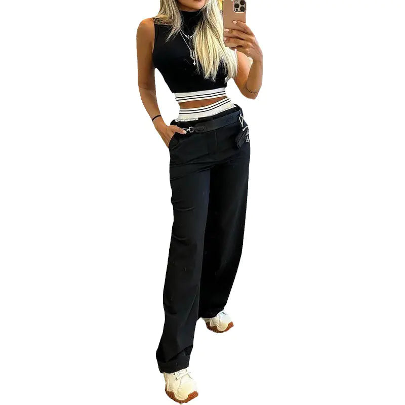 2023 High-Waisted Yoga Wide Leg Pants Set