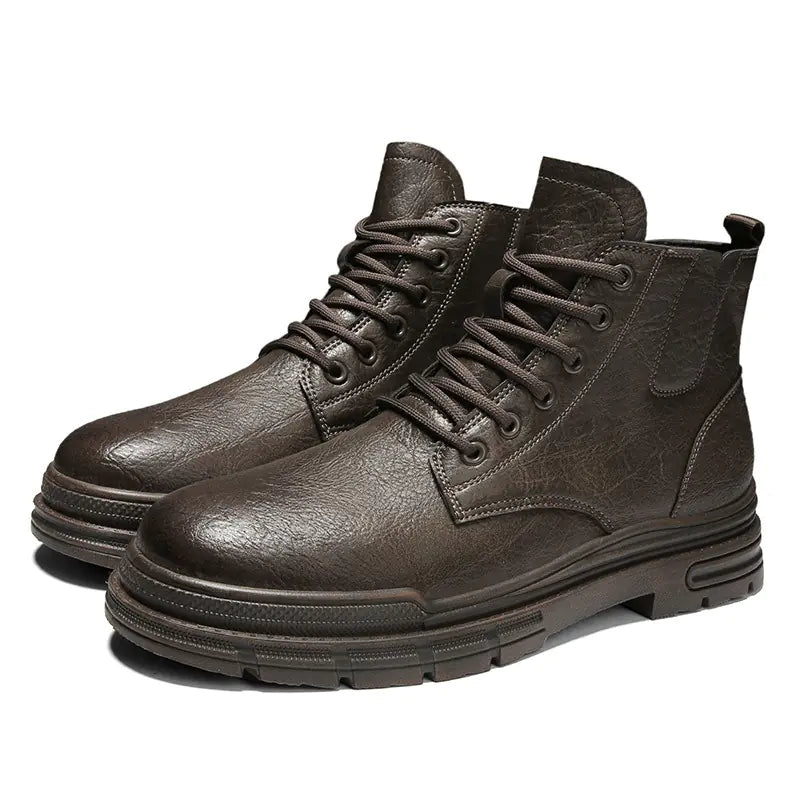 Trendy Men's High-Top Martin Leather Work Boots