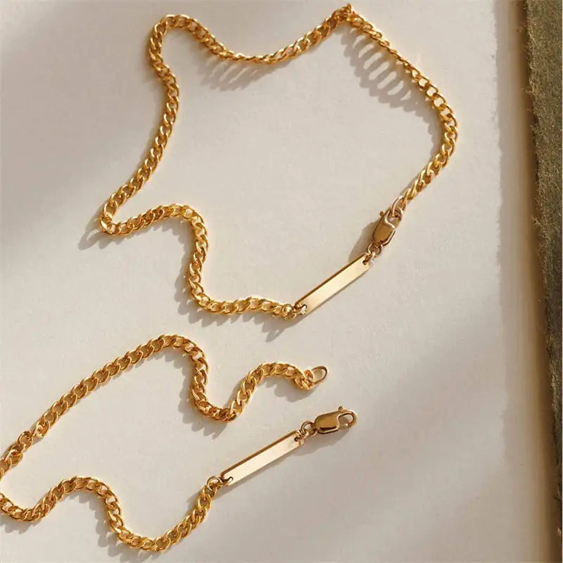 Gold-Plated Stainless Steel Fashion Bracelet
