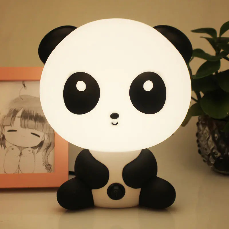 Cartoon Table Lamp, Eye-Caring Panda and Rabbit Light