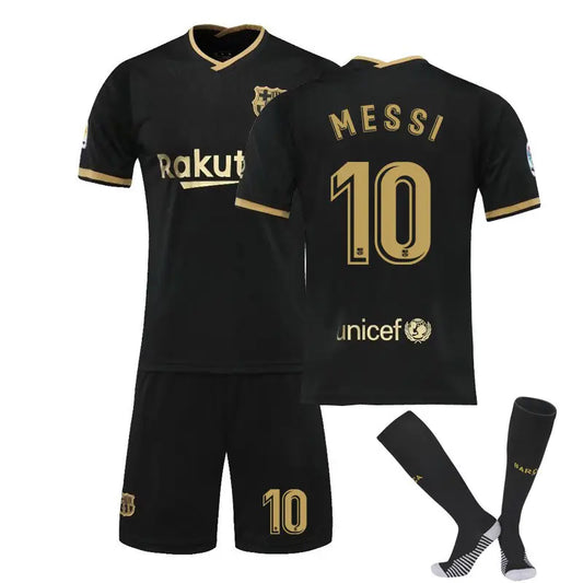 Kids' Messi 10 Barcelona Jersey Set for Soccer