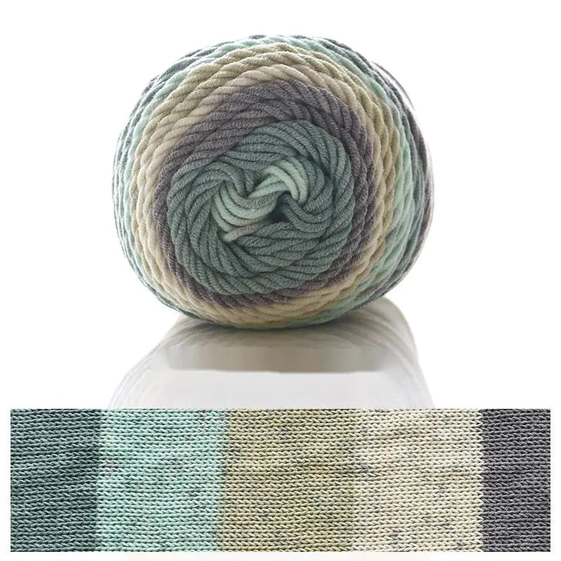 Rainbow Cotton Knitting Wool - 5 Strands for DIY Projects
