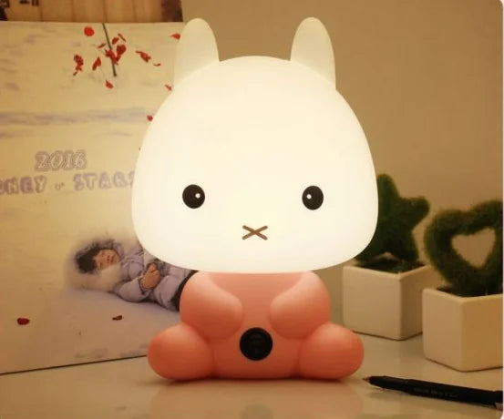 Cartoon Table Lamp, Eye-Caring Panda and Rabbit Light