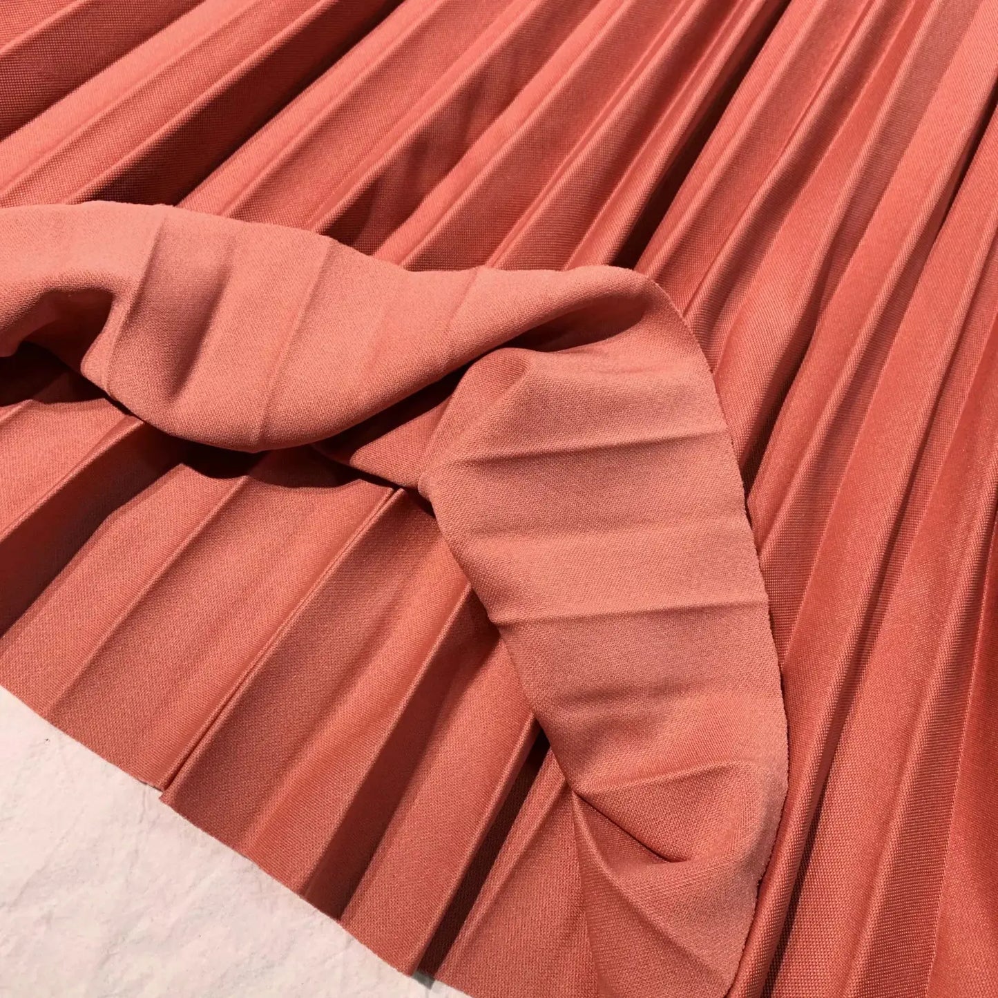 High Waist Midi Pleated A-Line Skirt