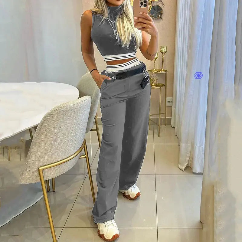 2023 High-Waisted Yoga Wide Leg Pants Set