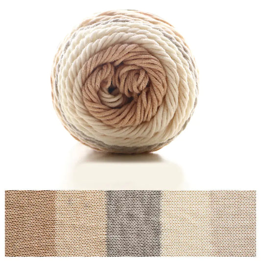 Rainbow Cotton Knitting Wool - 5 Strands for DIY Projects