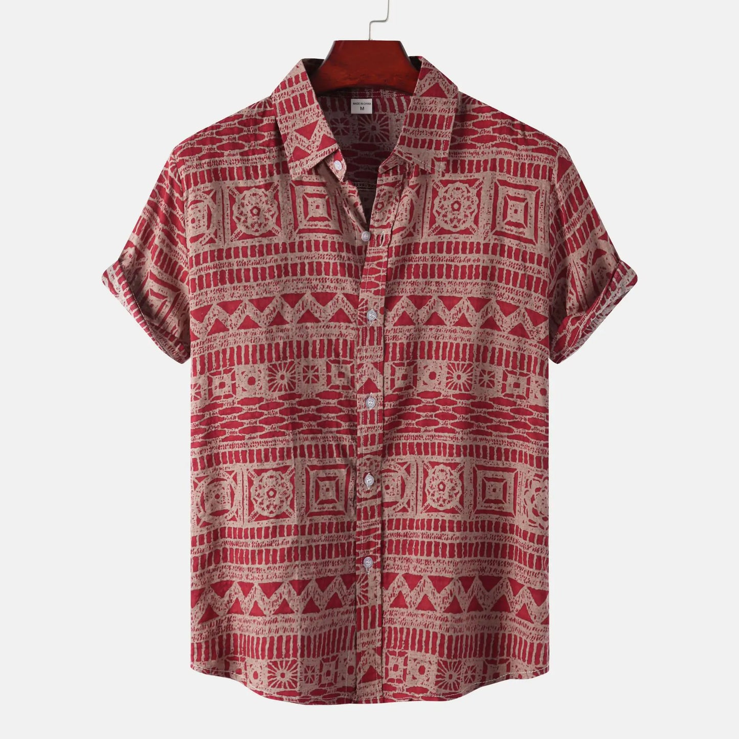 Men's Floral Short-Sleeved Shirt - Summer Collection