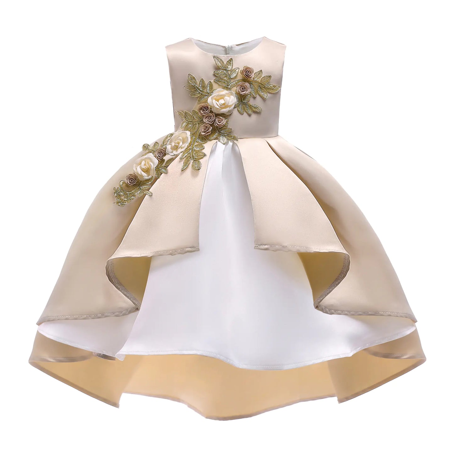 Embroidered Girls' Princess Vest Skirt Dress