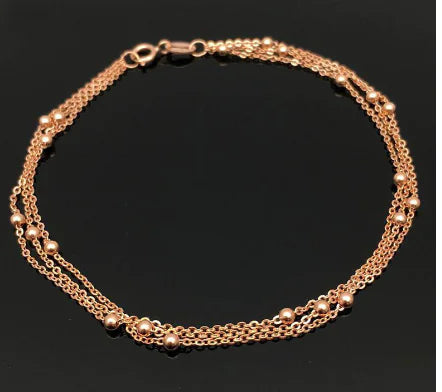925 Sterling Silver Double Layer Minimalist Bracelet