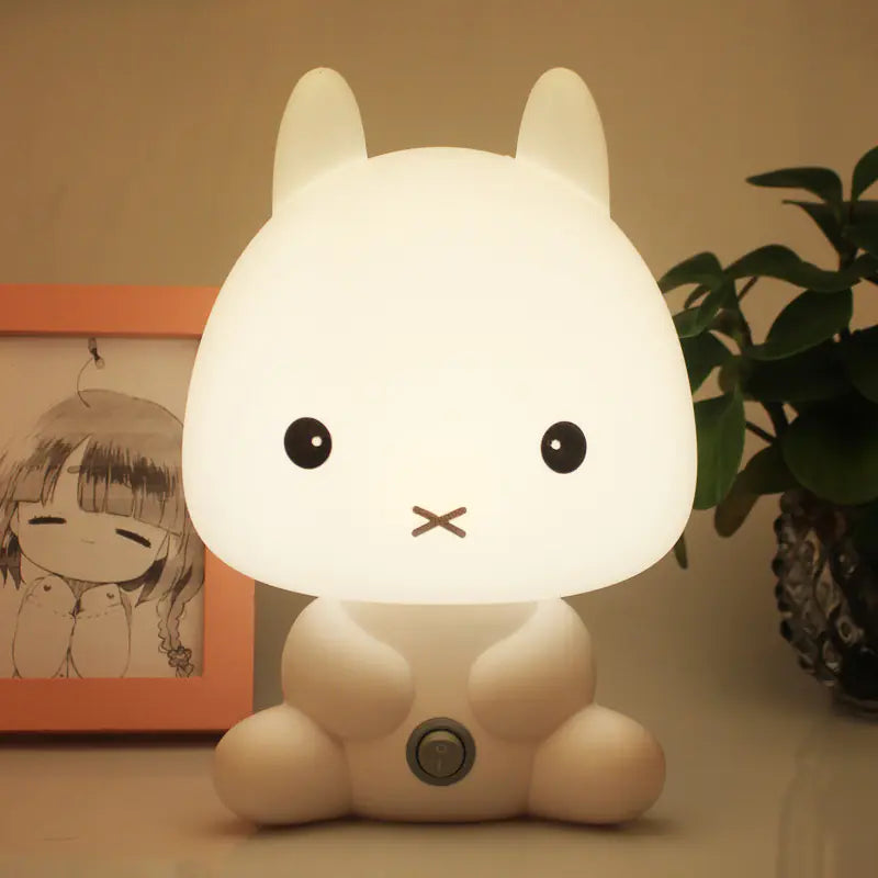 Cartoon Table Lamp, Eye-Caring Panda and Rabbit Light